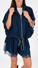 Bomber piping viscosa crêpe H.