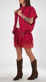 Short pizzo viscosa crêpe H.