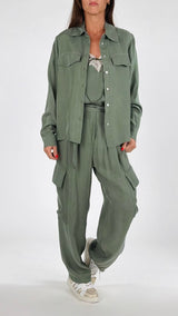 Camicia cupro pattine H.