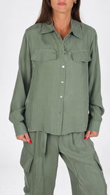 Camicia cupro pattine H.