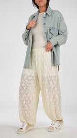 Pantalone pizzo elastico H.