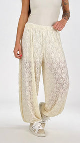 Pantalone pizzo elastico H.