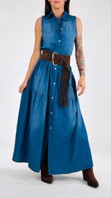Chemisier smanicato chambray H.