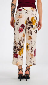 Pantalone lino camelie Vic.