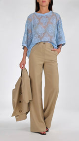 Pantalone twill fiammato H.
