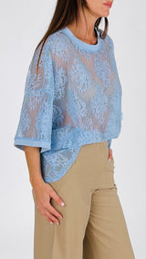T-shirt over pizzo Twin