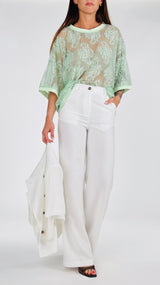 Pantalone twill fiammato H.