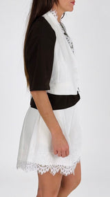 Gilet canvas+pizzo H.