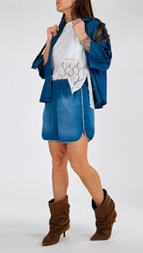 Short chambray piping H.