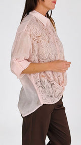 Camicia mussola macramé You.