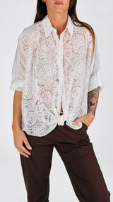 Camicia mussola macramé You.