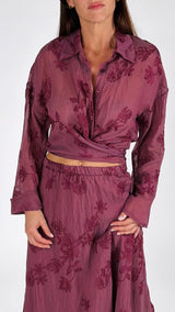 Camicia fusciacca mussola ricami H.