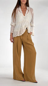 Camicia tulle ricami balza crochet You