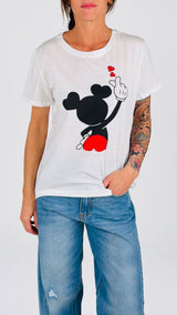 T-shirt Topolino cuori