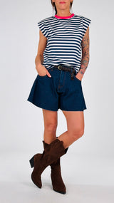 T-shirt righe spalline H.