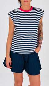 T-shirt righe spalline H.