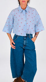Camicia crop ciliegie You