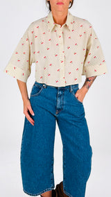 Camicia crop ciliegie You