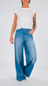 Pantalone 5 tasche chambray T.