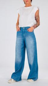 Pantalone 5 tasche chambray T.