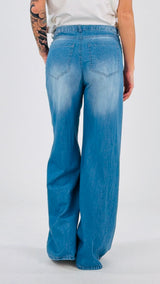 Pantalone 5 tasche chambray T.
