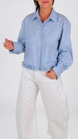 Camicia rigata fondo rouches