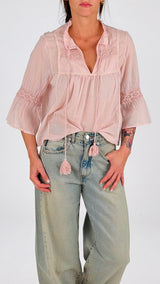 Camicia mussola 3/4 passamaneria H.