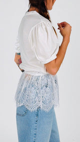 T-shirt palloncino fondo pizzo H.