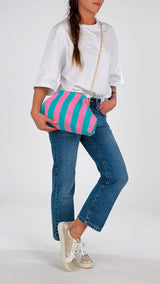 Borsa pasticcino rigata