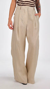 Pantalone palazzo puro lino T.
