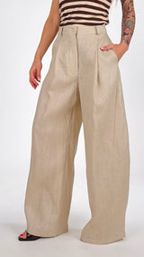 Pantalone palazzo puro lino T.