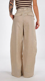 Pantalone palazzo puro lino T.