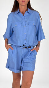 Camicia lino coulisse H.