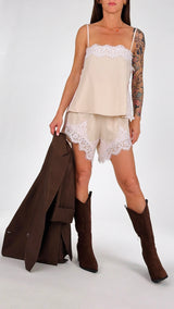 Top lingerie pizzo spacchi H.