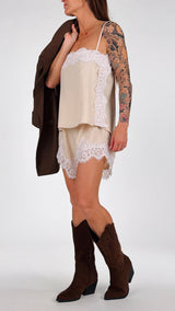 Top lingerie pizzo spacchi H.