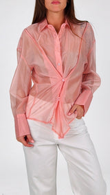 Camicia organza doppia abbottonatura H.