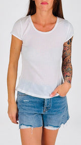 T-shirt micro costina operata H.
