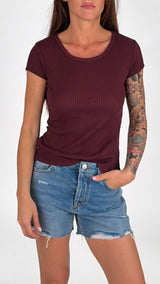 T-shirt micro costina operata H.