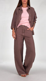 Pantalone Bella lino tinto