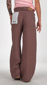 Pantalone Bella lino tinto