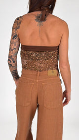 Top rete paillettes H.