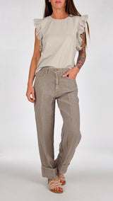 Pantalone Mandy lino tinto