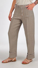 Pantalone Mandy lino tinto
