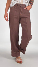 Pantalone Mandy lino tinto