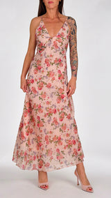 Abito sottoveste organza rose T.