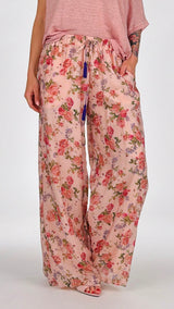 Pantalone organza rose T.
