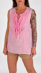 Camicia smanicata mussola smerli