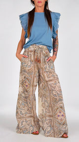 Pantalone palazzo cachemire T.