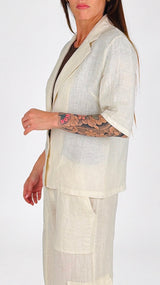 Giacca lino natural H.