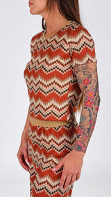 Maglia zig zag bordi oro Vic.